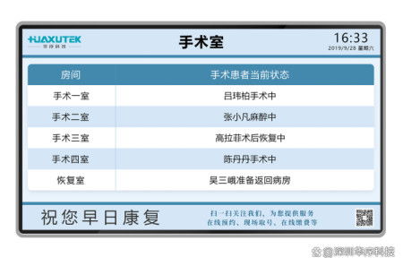 手术室门口信息屏 为医患提供精准服务与数据保障